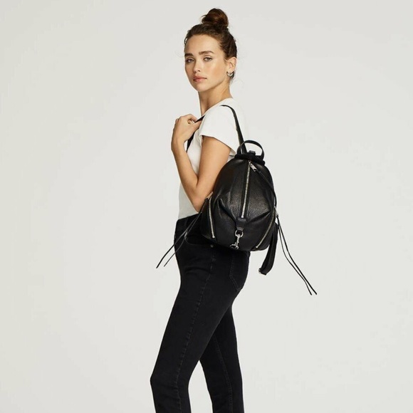 Rebecca Minkoff Julian Leather Backpack - Black